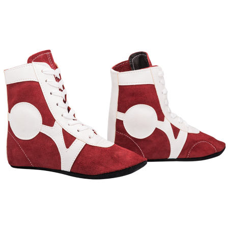 Купить Обувь для самбо RS001/2, замша, красный Rusco в Алейске 